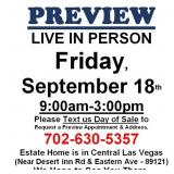 PREVIEW LIVE IN PERSON - Friday, September 18th