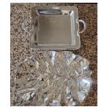 O - BEATRIZ BALL LEAF PLATTER & SMALL TRAY (K34)
