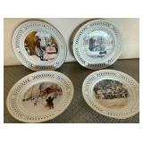 O - LOT OF 4 COLLECTIBLE PLATES (G157)