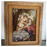 O - NEEDLEWORK ARTWORK FRAMED 24X19" (G75)