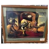 O - SALVADOR DALI FRAMED ART 24X30"