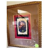 O - KEITH MALLET PRINT FRAMED 42X35" (L72)