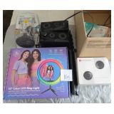 O - LED RING LIGHT, SECURITY CAMERAS, TV ANTENNA