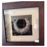 O - ANTIQUE CEREMONIAL MIAO COLLAR FRAMED (E82)