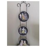 O - 3 COLLECTIBLE PLATES (BAVARIA) W/ RACK (N18)