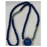 LAPIS AND JADE NECKLACE (A88)