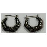 STERLING SILVER EARRINGS 6.2 GRS (A98)