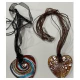 MURANO HEART NECKLACES (A66)