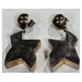STERLING SILVER SIGNED EARRINGS 27.5 GRS (A111)