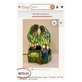 N1 - TIFFANY STYLE PARROT ACCENT LAMP (H39)