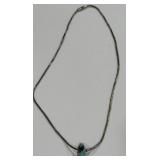 STERLING SILVER TURQUOISE NECKLACE 3.2 GRS (A100)