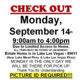 AUCTION PICK UP DAY & HOURS