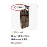 N1 - WOOD GLASS DOOR DISPLAY CABINET
