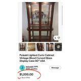 N1 - WOODEN CURIO DISPLAY CABINET (H26)