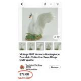 N1 - PORCELAIN SWAN FIGURINE (H19)