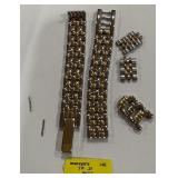 TWO TONE WATCH BAND PIECES (A16)