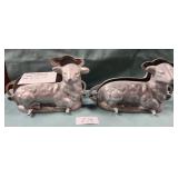 700 - PAIR OF ANTIQUE LAMB CAKE MOLDS (E73)