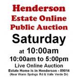 WELCOME TO OUR SAT. @10am ONLINE PUBLIC AUCTION