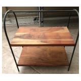 J1 - TWO TIER WOOD SHELF UNIT (D221)