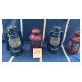 J1 - LOT OF FOUR DECORATIVE LANTERNS (K96)