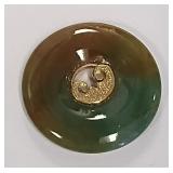 513 - JADE & 14K GOLD PENDANT (S60)