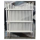 513 - LOT OF WHITE SPINDLE FENCE SECTIONS