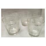 513 -FIVE VINTAGE NORITAKE SASAKI  CRYSTAL GLASSES