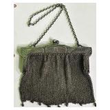 513 - VTG BEADED EVENING BAG (GERMAN SILVER)(T35)