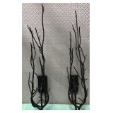 513 - LOT OF 2 DECORATIVE WALL SCONCES (M80)