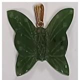 513 - JADE BUTTERFLY W/ 14K GOLD (S56)