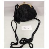513 - VINTAGE BLACK EVENING BAG (T128)
