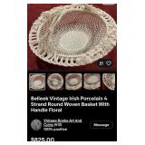 513 - VINTAGE BELLEEK PORCELAIN BASKET (F4)