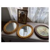 S2 - OVAL WALL MIRRORS, FRAMED ART (R81)