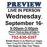 PREVIEW LIVE IN PERSON - Wednesday, Sept. 16th