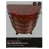 S2 - ELEGANT CURVED WOODEN CHEST (H45)