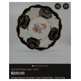 S2 - ELEGANT GILDED FLORAL PLATE (L77)