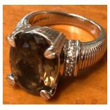 STERLING SILVER JUDITH RIPKA RING 10.9 GRAM (H221)