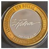 $10 - .999 FINE SILVER GAMING TOKEN (15)