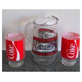 S2 - COCA-COLA PITCHER & TWO GLASSES (G13)