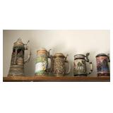S2 - LOT OF FIVE COLLECTIBLE STEINS (M109)