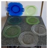 S2 - SEVEN VINTAGE GLASS PLATES (G10)