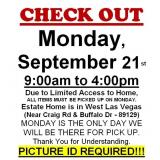 AUCTION PICK UP DAY & HOURS