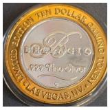 $10 - .999 FINE SILVER GAMING TOKEN (6)