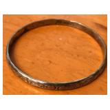 VINTAGE .925 SILVER BANGLE BRACELET 19.1 GR (H185)