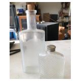 S2 - TWO VINTAGE GLASS BOTTLES (G67)
