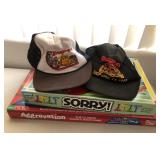S2 - SORRY! & AGGRAVATION BOARD GAMES, HATS