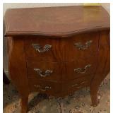 S2 - VINTAGE THREE-DRAWER SIDE TABLE (H58)