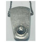 STERLING SILVER SLIDE PENDANT &16INCH CHAIN 7.30GR