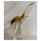 S2 - VINTAGE ART GLASS BIRD FIGURINE (AS IS) (L163