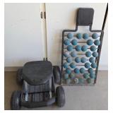 S2 - 4-WHEELED STOOL, BACK MASSAGER (G29)